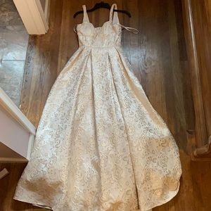 Windsor Floral Cream Prom Dress